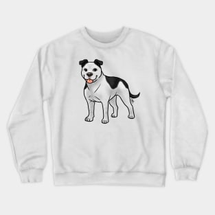 Dog - American Staffordshire Terrier - Natural Black and White Crewneck Sweatshirt